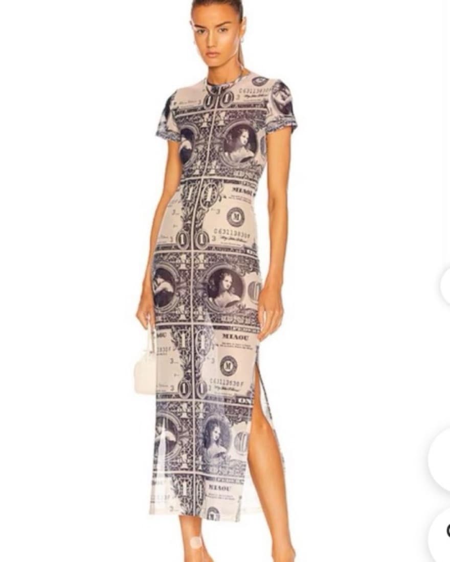 MIAOU MONEY PRINT DRESS - Image 1