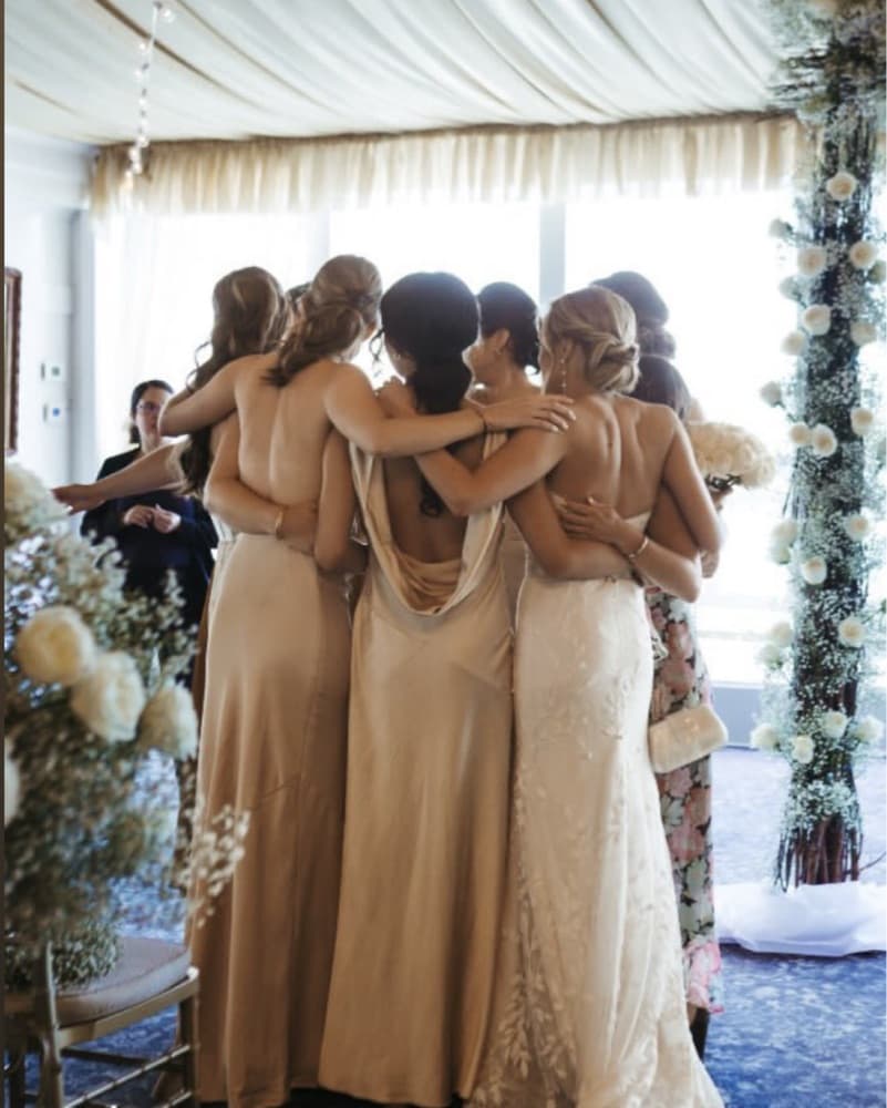 Champagne Gold Cowl Back Dress - Image 6