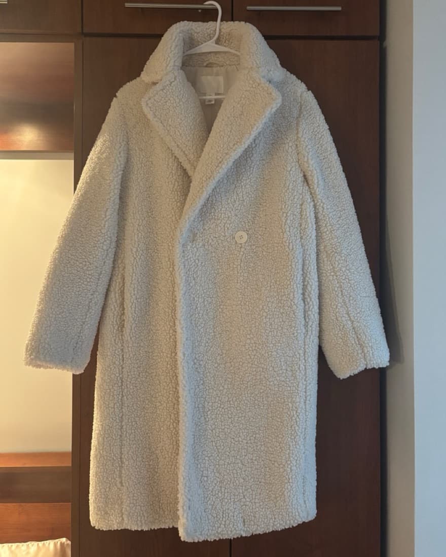 Cream Teddy Coat - Image 2