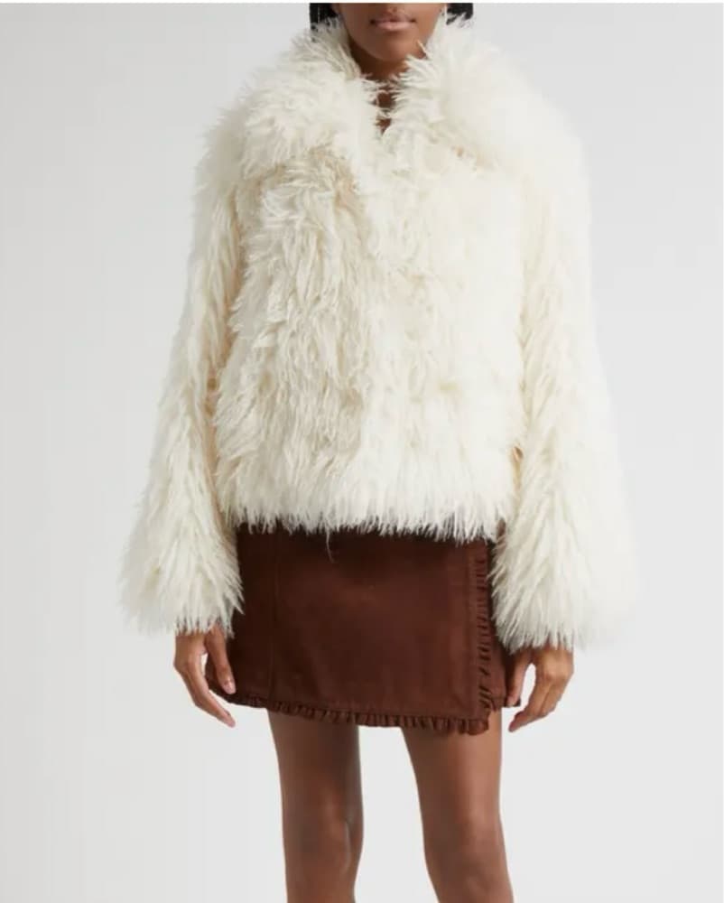 Cinq Á Sept Geraline Faux Fur Jacket Xs  - Image 3