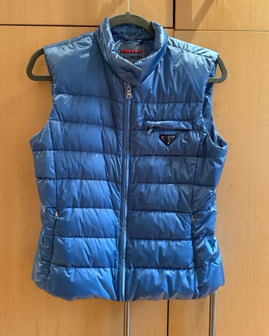 Blue Prada Puffer Vest - Image 1