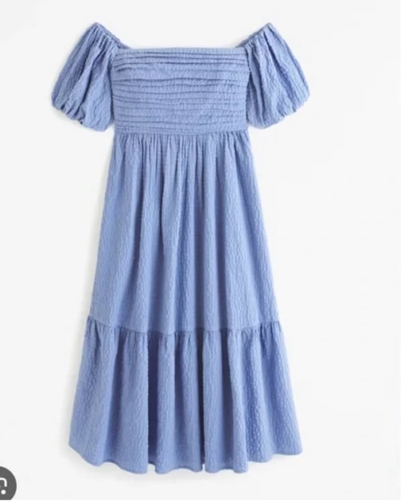 Blue Off-the-shoulder Maxi Dress - Image 2