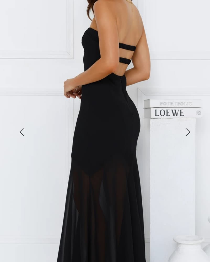 Sheer Black Maxi Dress - Image 2