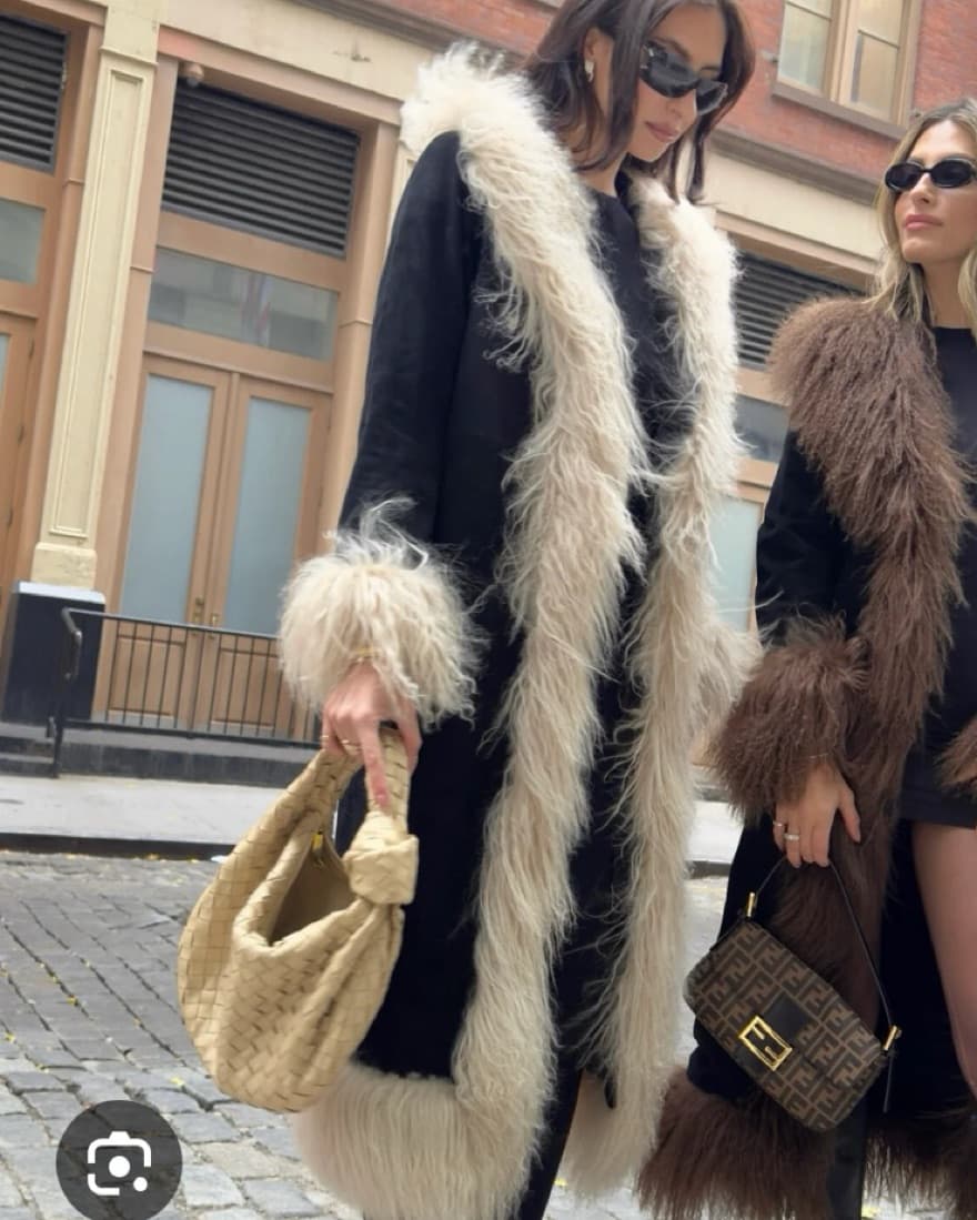 Susanna Chow Dorothy Maxi Fur Suede Coat - Image 1