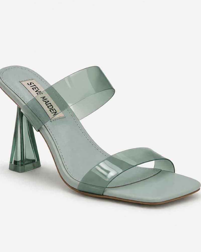 Steve Madden Bent Lucite Sandal Blue 9 - Image 1