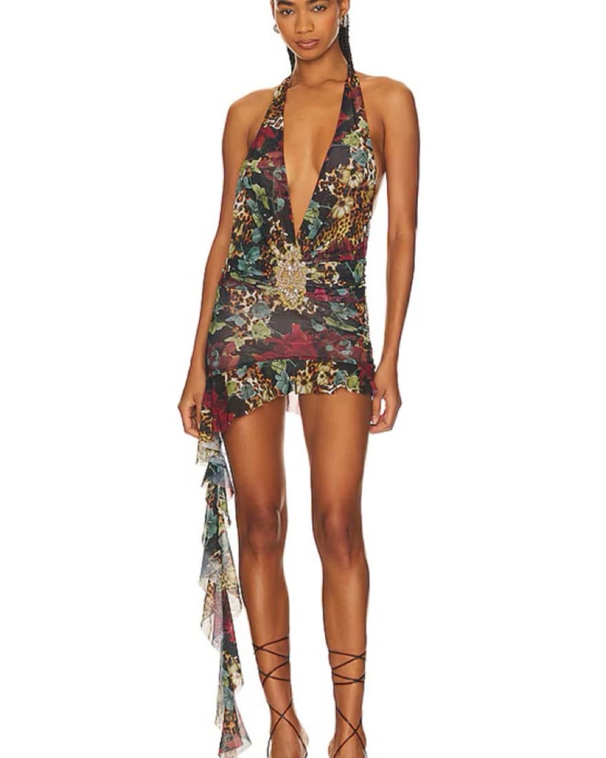 Jaded London Cindy Plunge Mini Dress  - Image 3