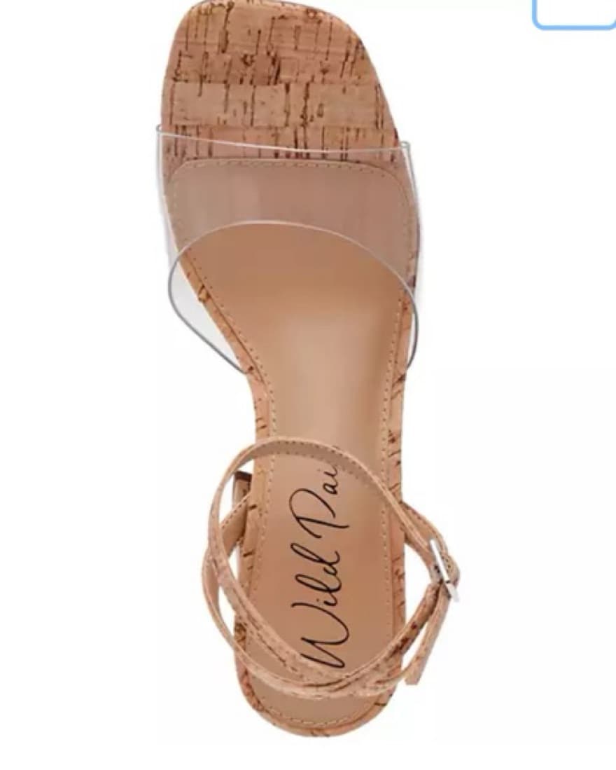 Wild Pair Clear Vinyl & Cork Heels  - Image 4