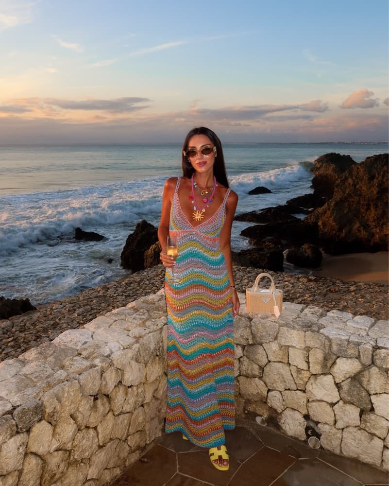 Crochet Maxi Dress - Image 1