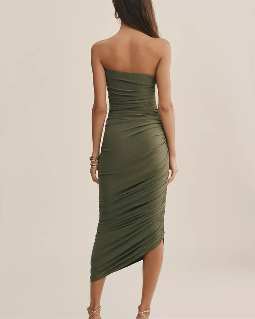 Norma Kamali Diana Strapless Dress XS - Image 3