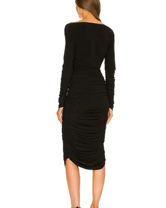 Norma Kamali Tara Dress in Black - Image 3