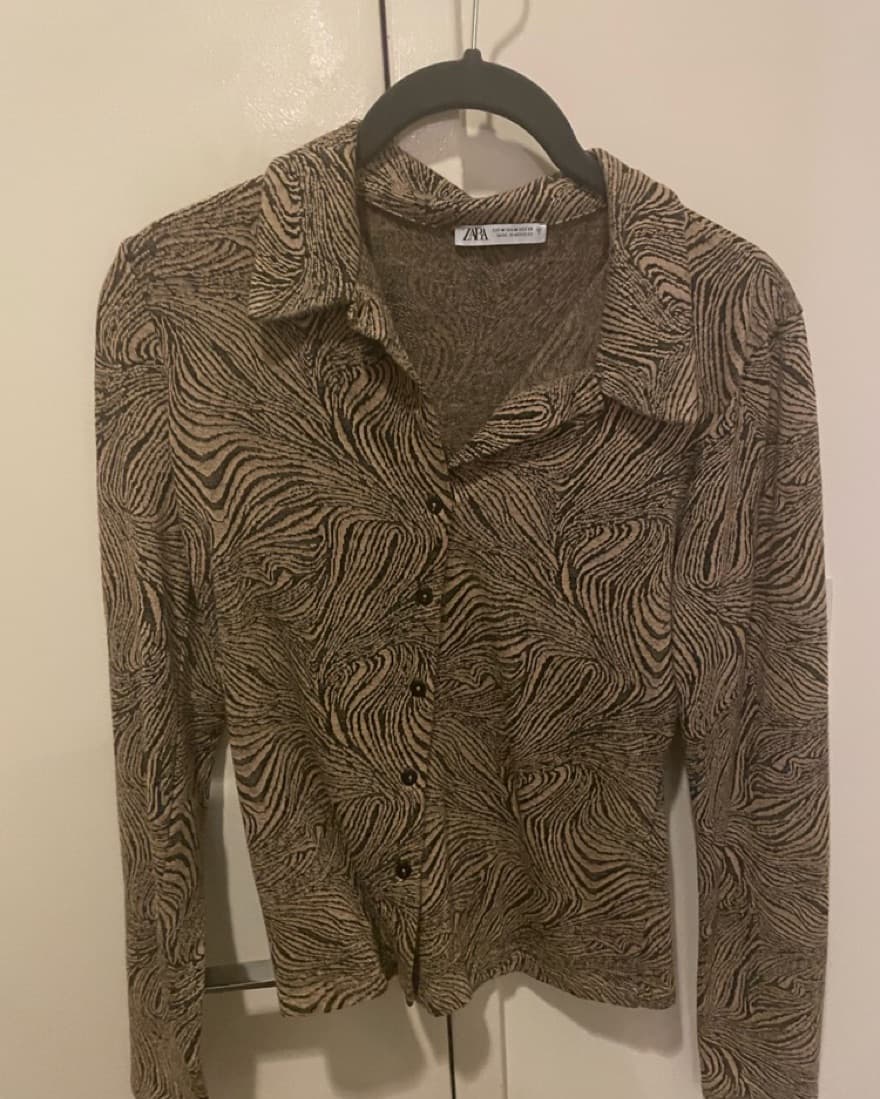 Zara Jacuard Flare Set Top - Image 2