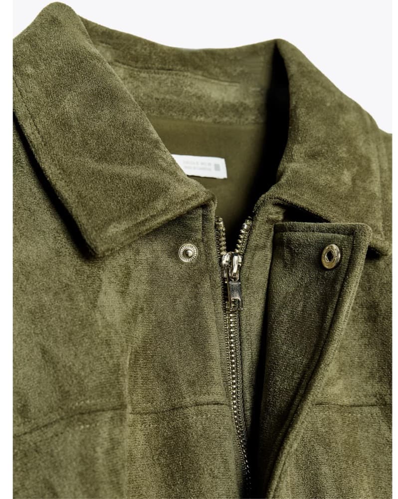 Zara Suede Effect Bomber Jacket - Image 4