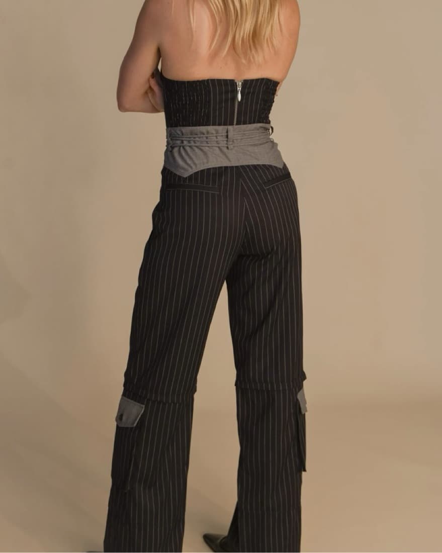 Roari Ronnie Corset Navy Pinstripe - Image 5