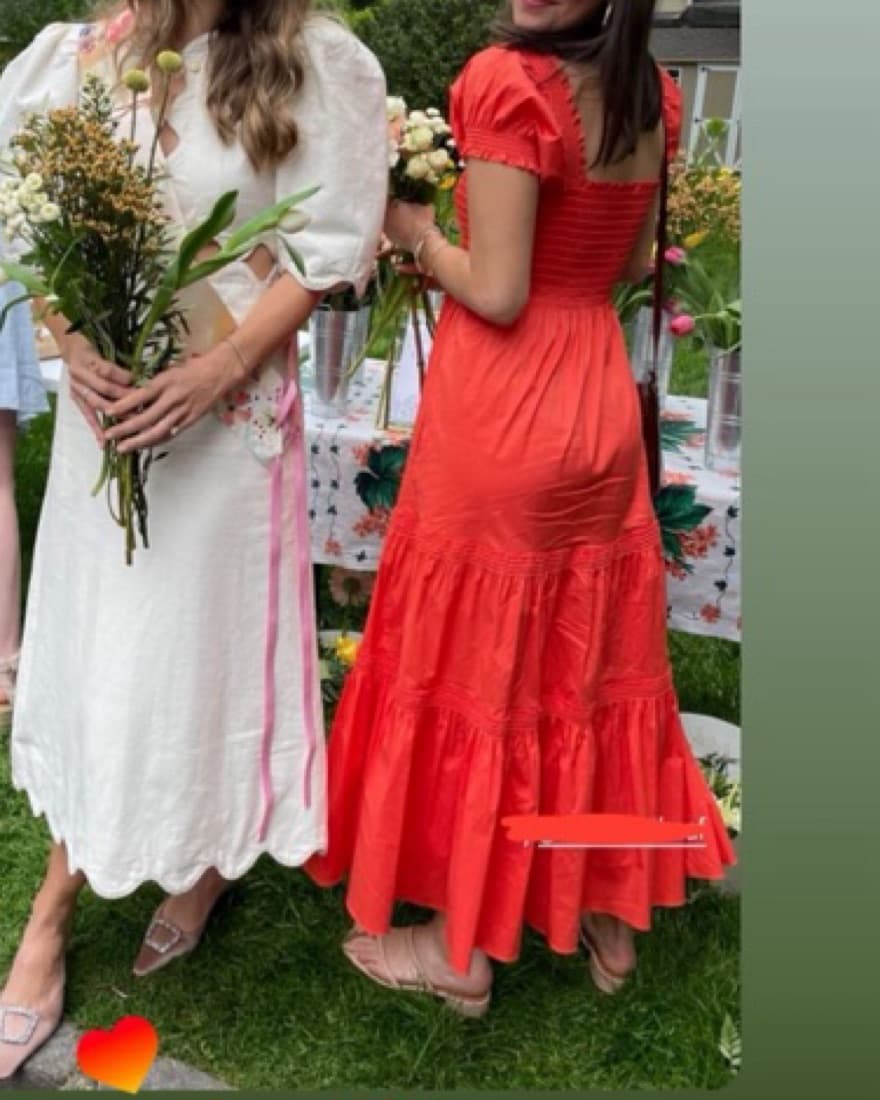 Vibrant Red Tiered Maxi Dress - Image 2