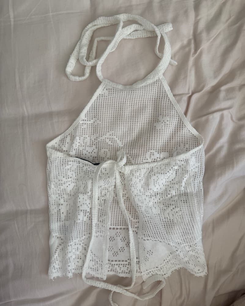 Backless Lace Halter Top - Image 3