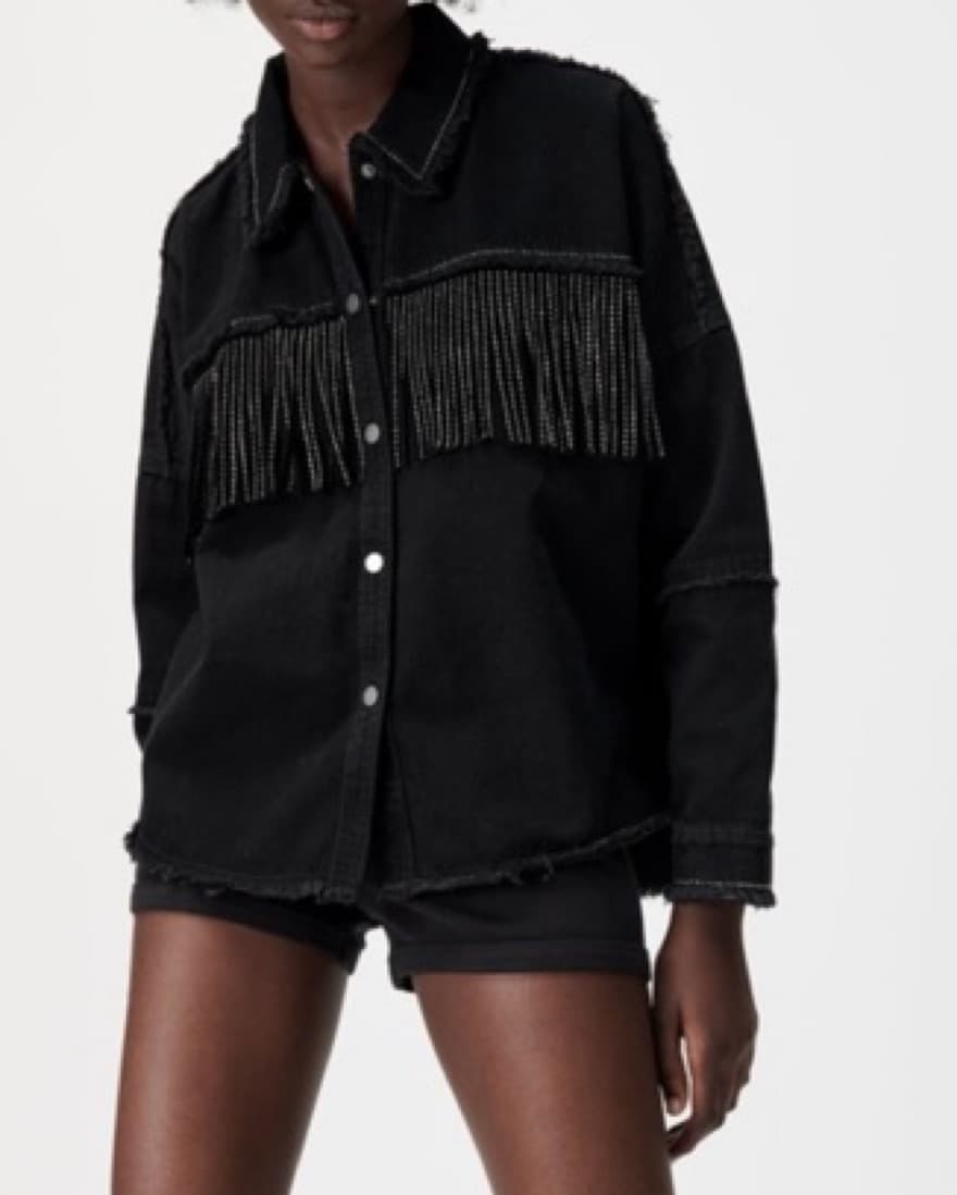 Black Fringe Jacket - Image 1