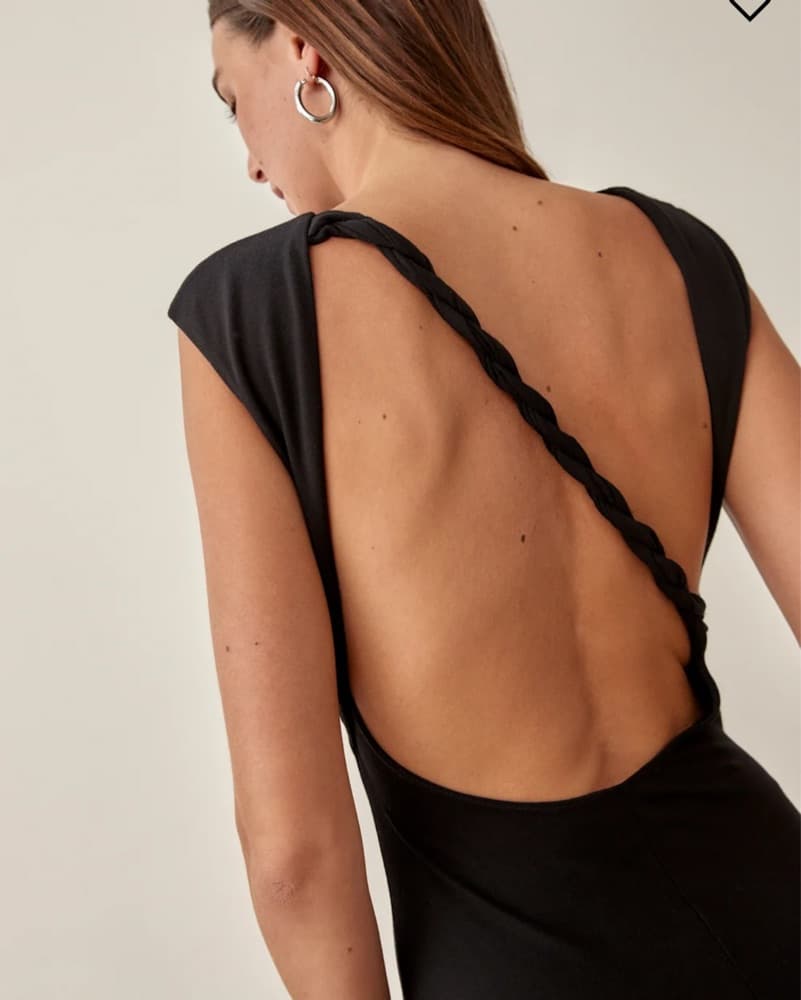 Reformation Nili Knit Dress in Black - Image 1