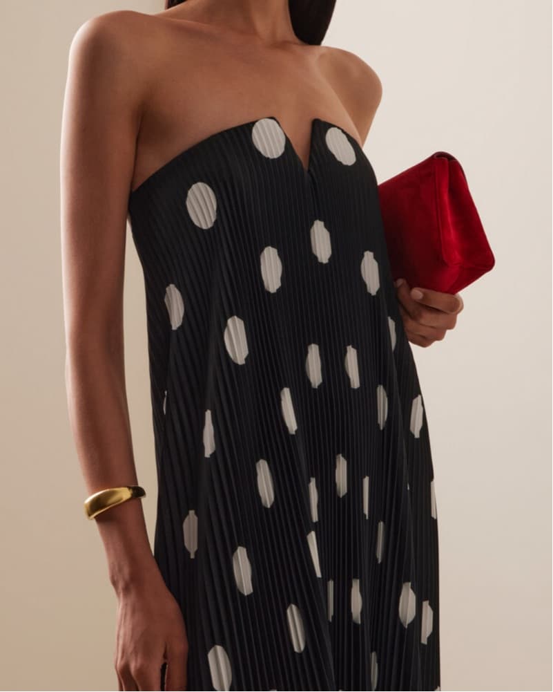 L’Idee Black Tie Pleated Gown - Image 2
