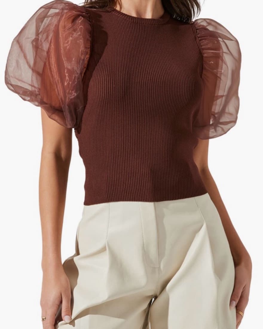 ASTR the Label Puff Sleeve Top - Image 4
