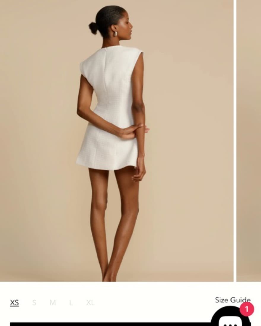 Arcina Ori Camille White Short Dress - Image 3