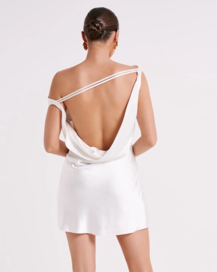 Yvette Off The Should Mink Dress - Image 2