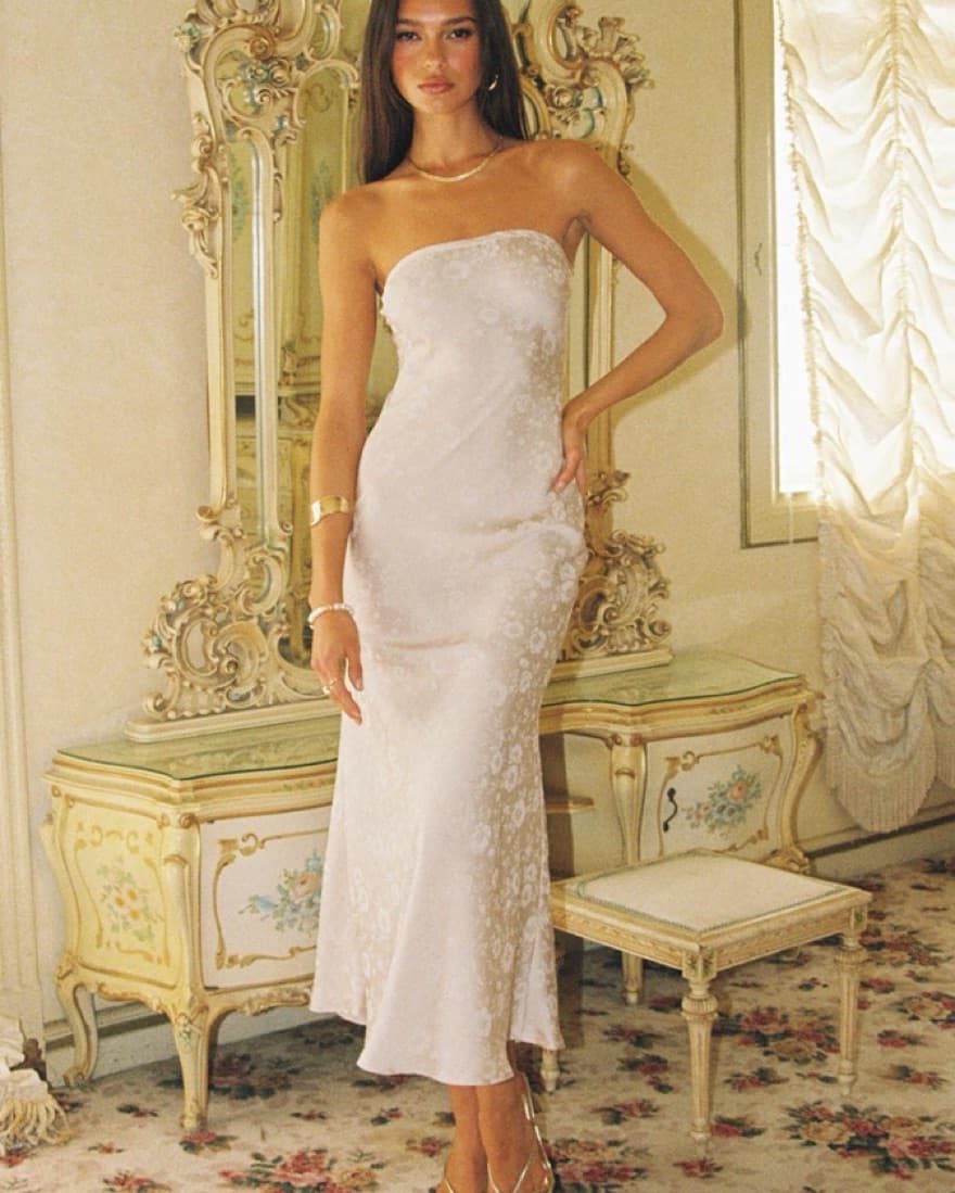 Princess Polly Champagne Maxi Dress - Image 1