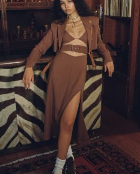 For Love & Lemons Natasha Midi Dress - Image 3
