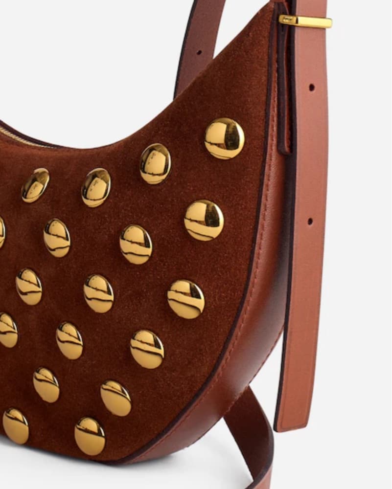 Madewell Brown Suede Studded Bag - Image 4