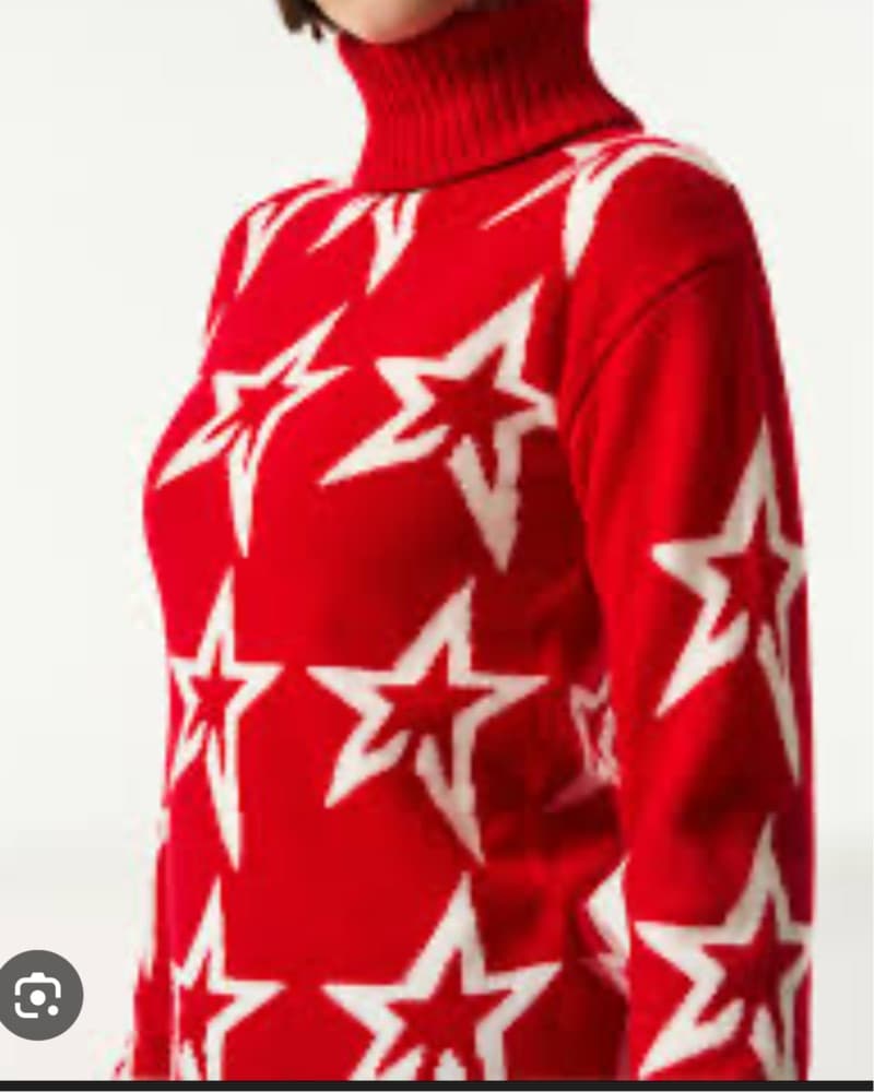 Perfect Moment Star Sweater Red Turtlene - Image 5