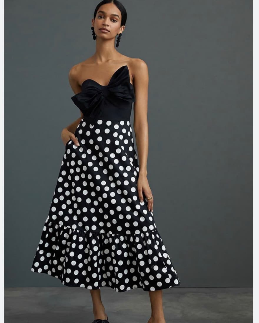 Hutch Polka Dot Midi w/ Bow Top - Image 2