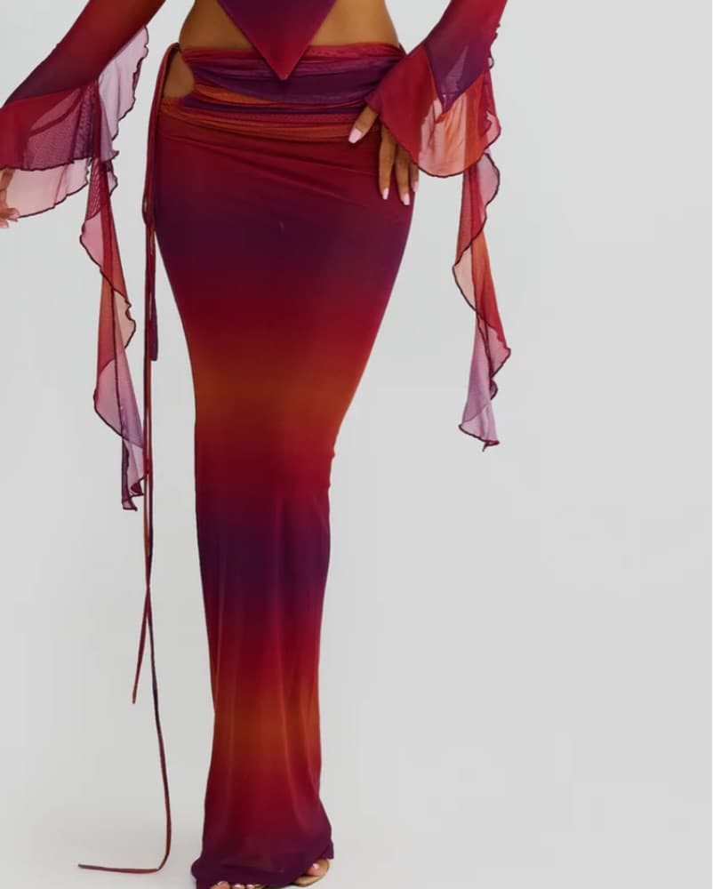 Melani The Label - Ombre Two Piece Skirt Set - Image 5