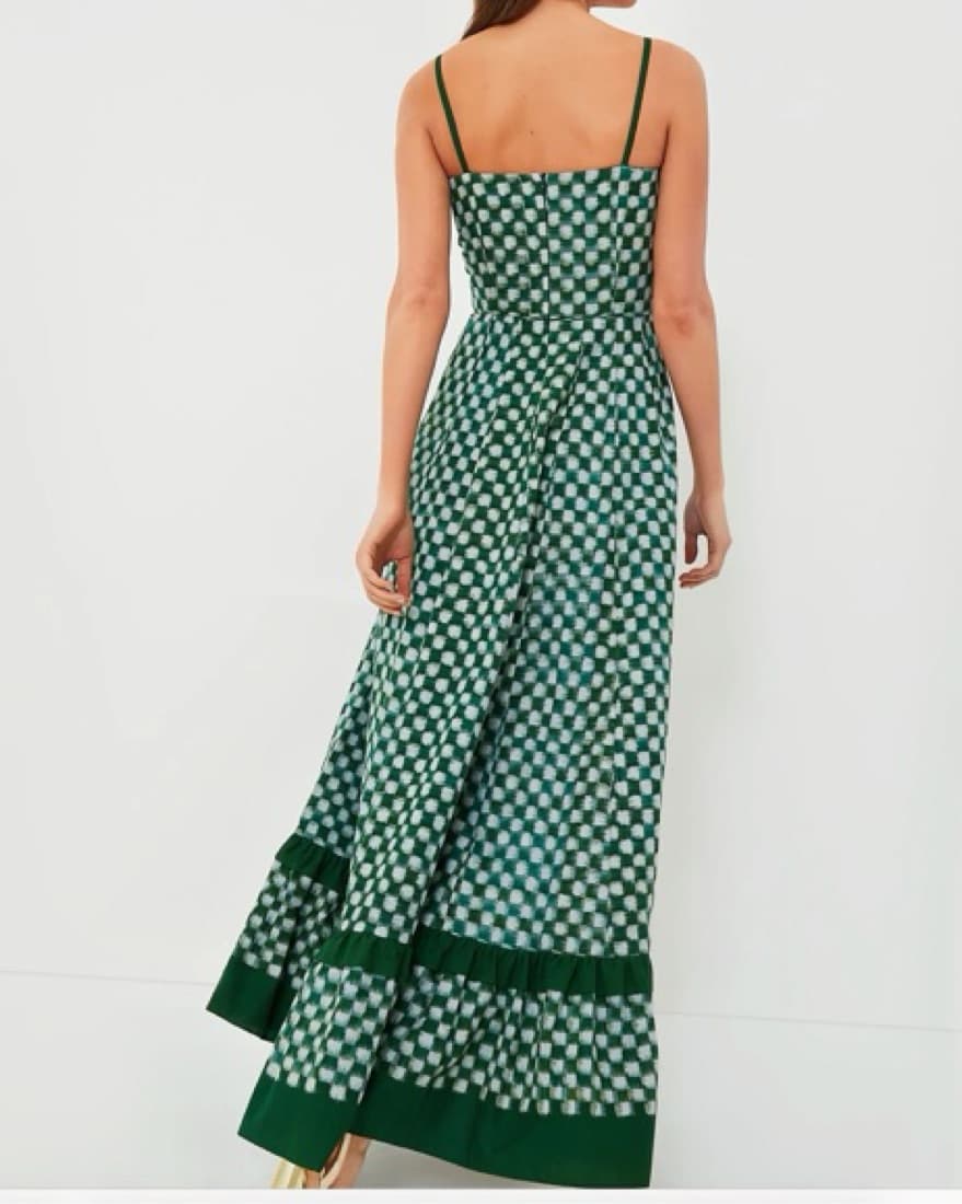 De Castro Green Checkmate dress - Image 3