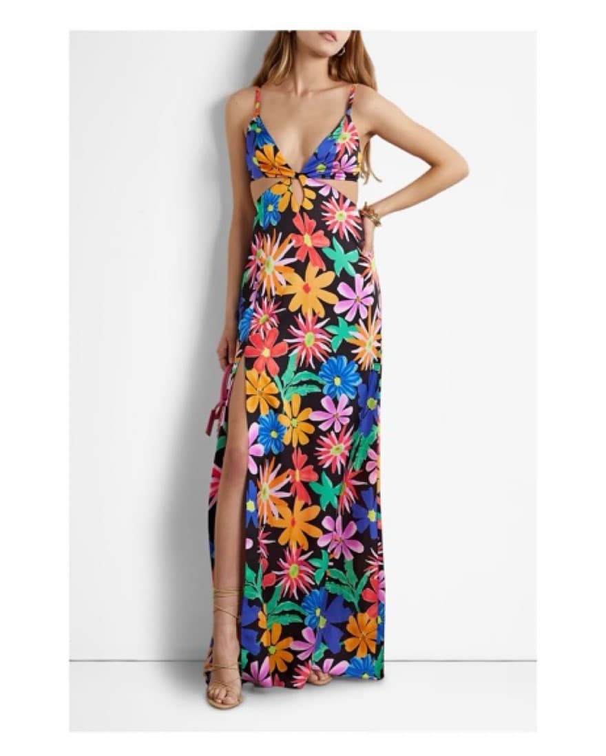 PatBo Aster Cutout Floral Maxi Dress - Image 1