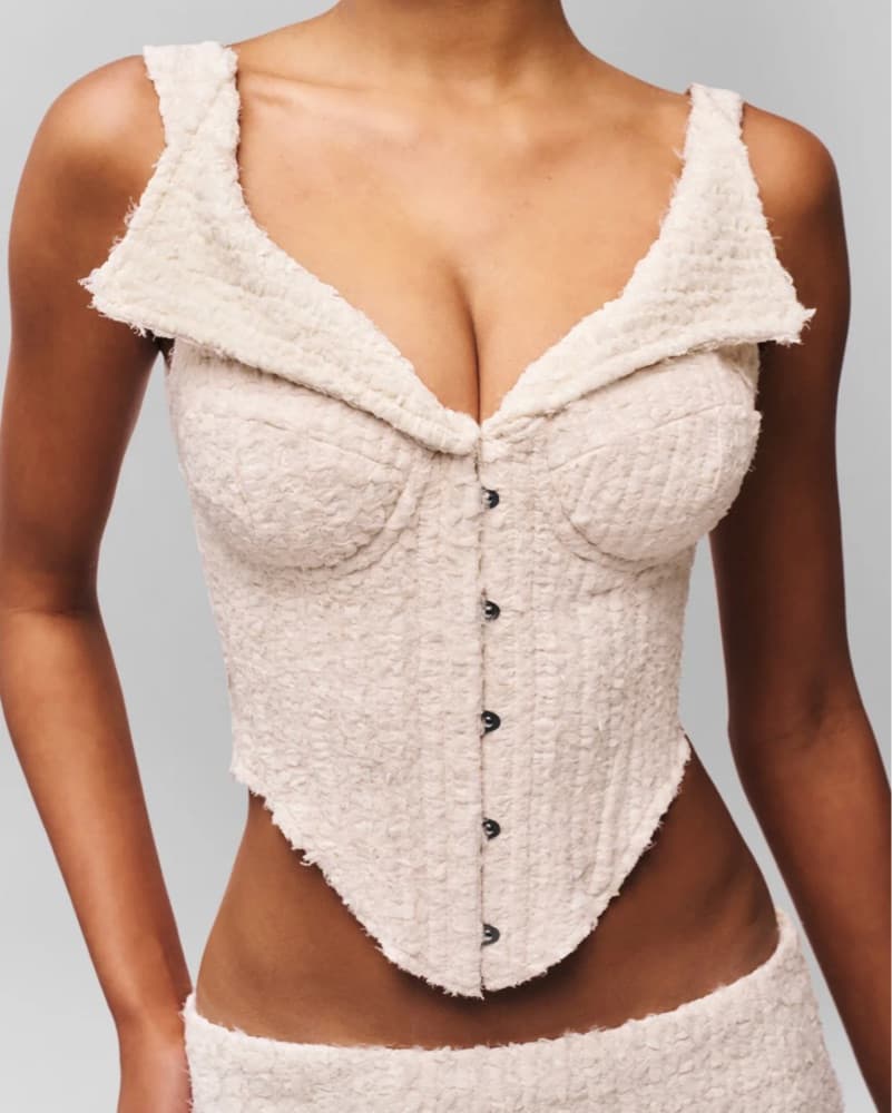 Danielle Guizio Chiffon Ivory Corset  - Image 3
