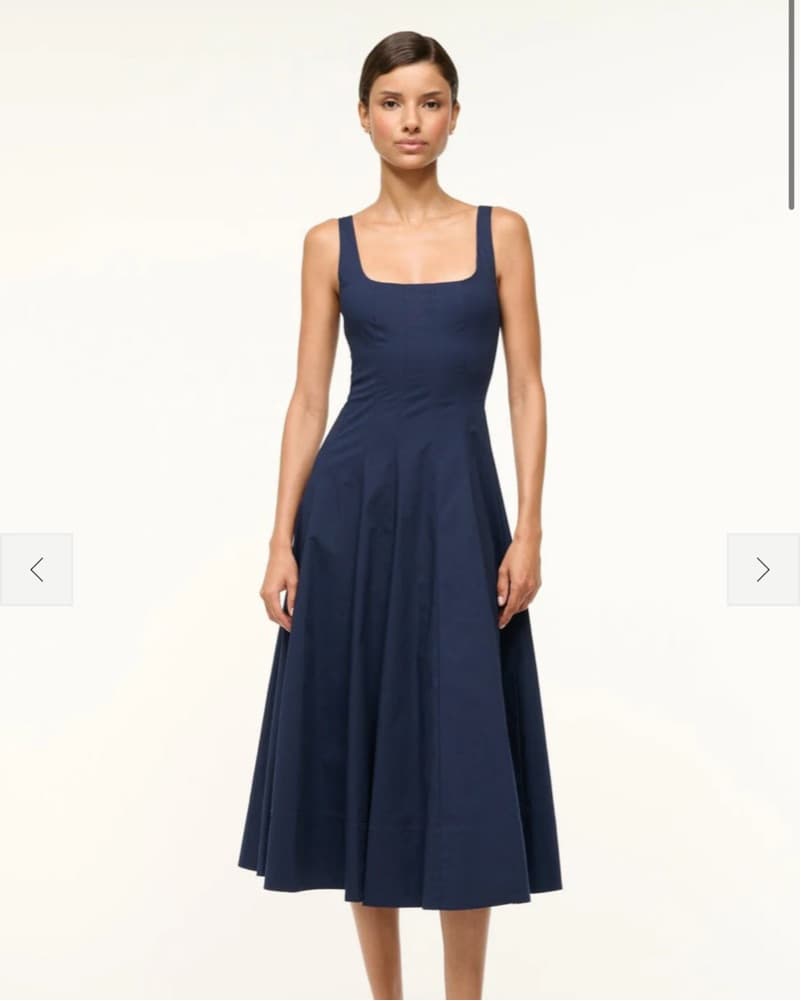 Staud Wells Dress Navy - Image 2