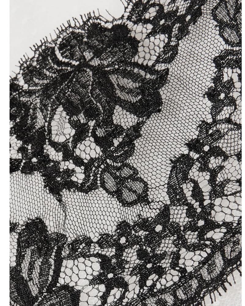 Elegant Black and White Lace Dress - Image 3