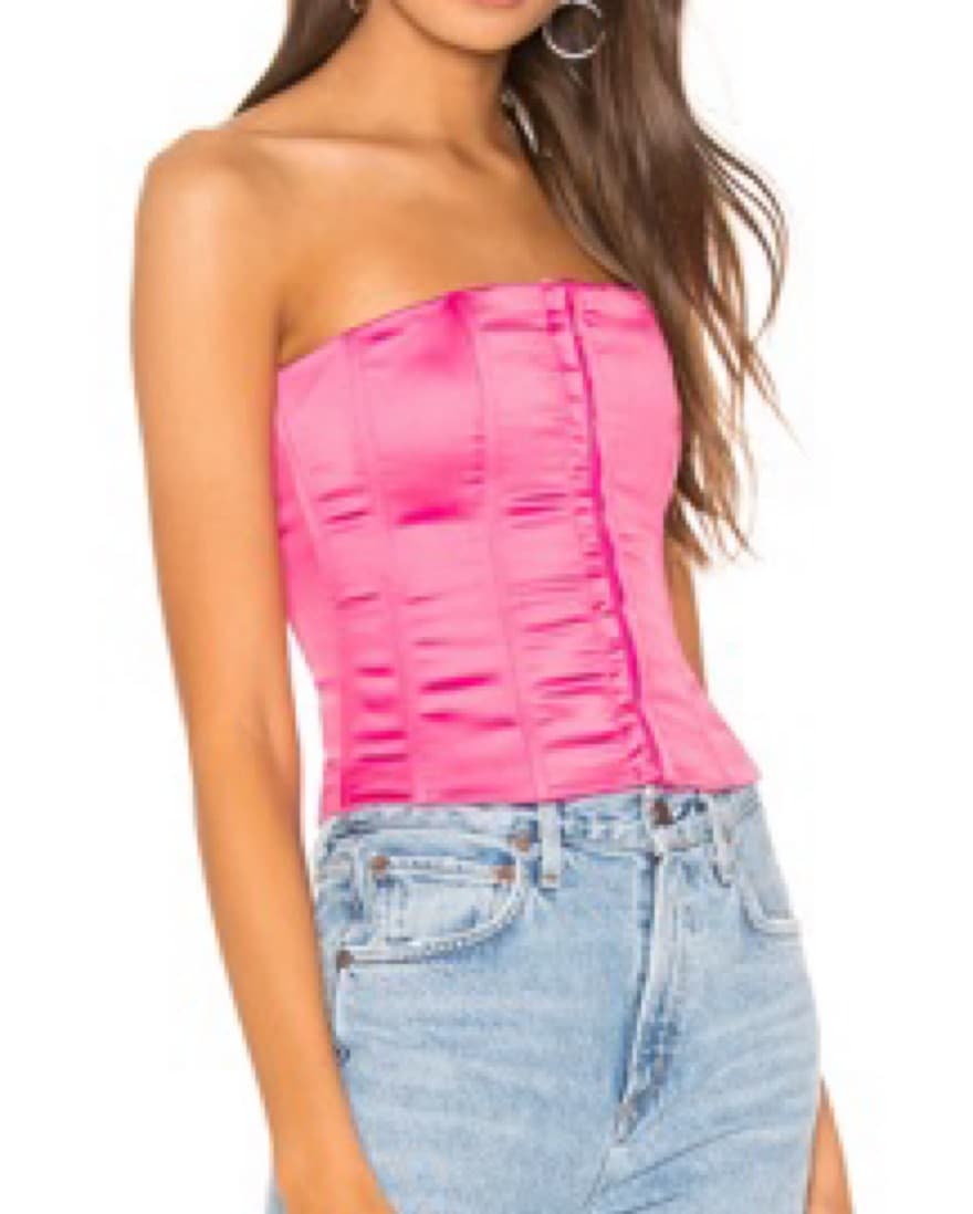 Guizio Pink Satin Corset - Image 1