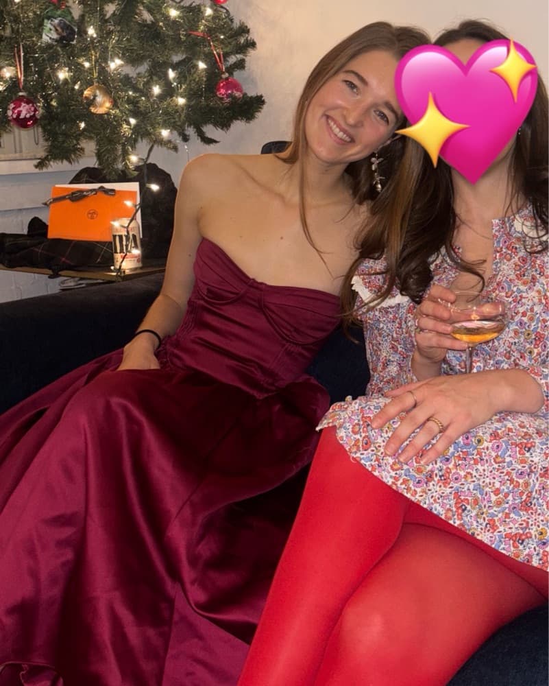 House Of CB Burgundy Midi Dress - Image 4