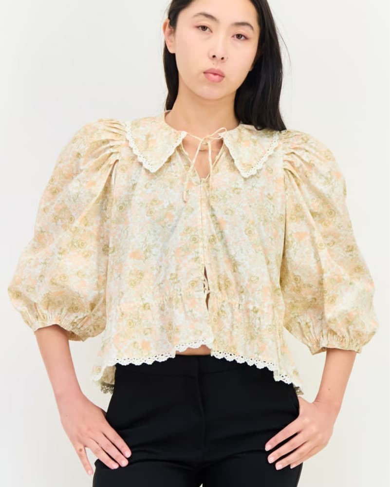 Maje Peach Floral Blouse  - Image 2