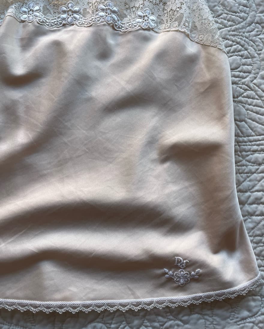 Vintage Dior Silk & Lace Cami - Image 4