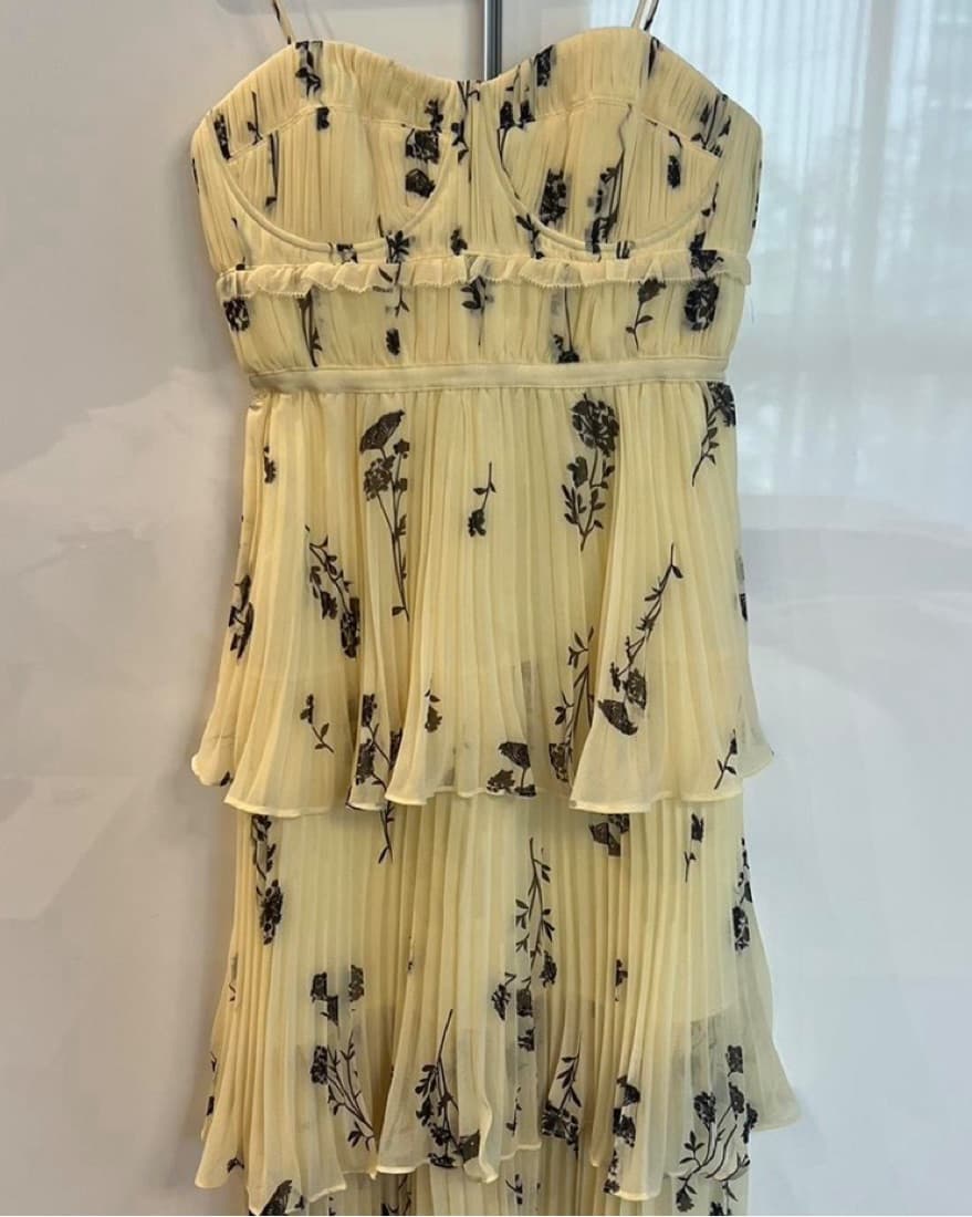 Self-portrait Women's Yellow Dress - Image 1