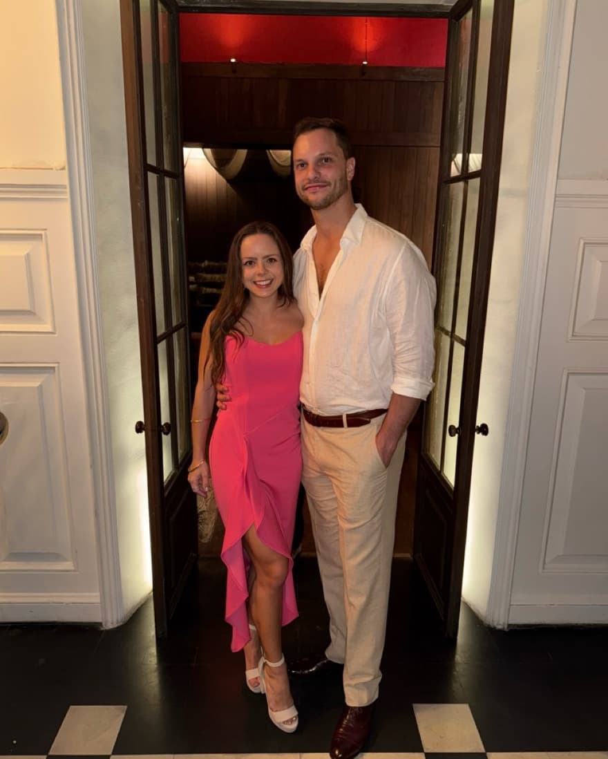 Hot Pink Strapless Dress - Image 3