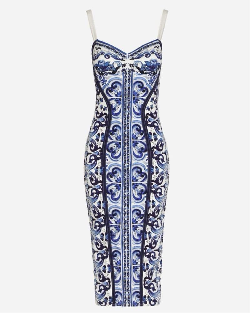Dolce & Gabana Charmeuse Bustier Dress - Image 1