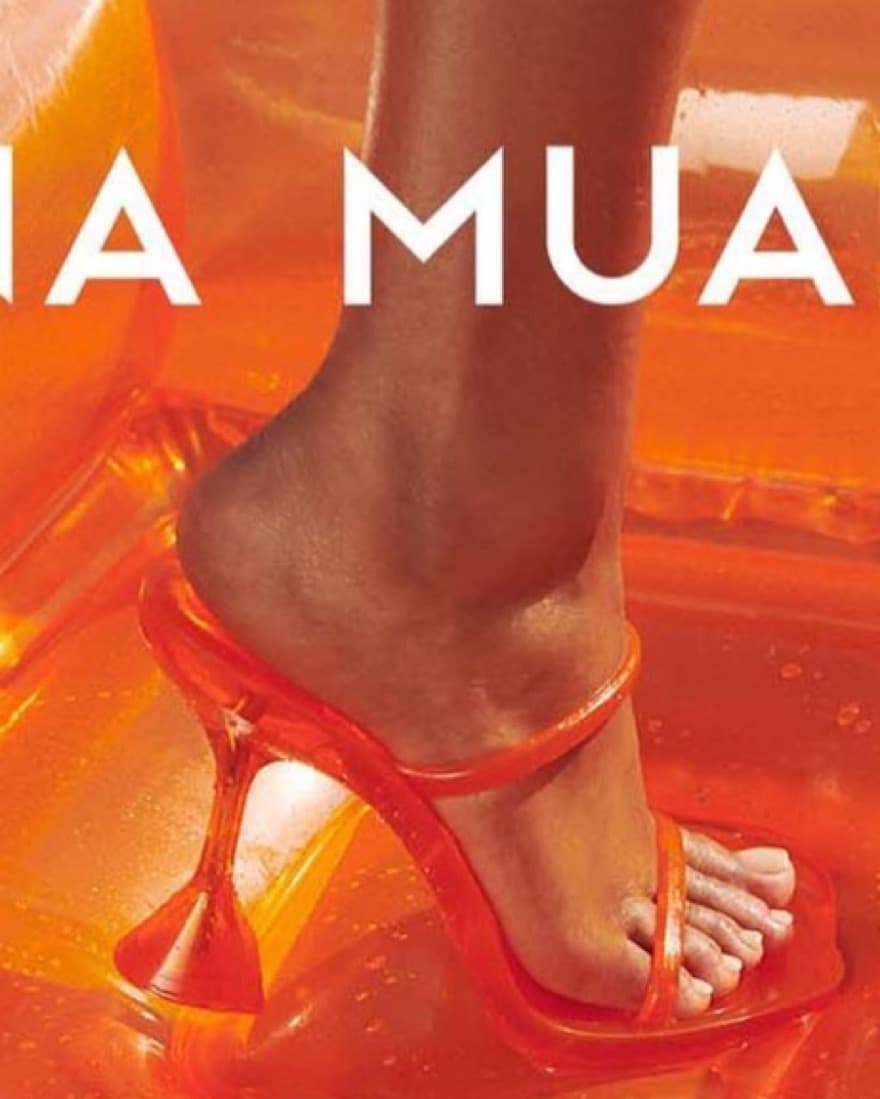 Amina Muaddi brito Orange Sandals   - Image 4