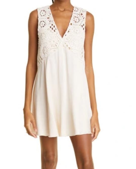 Rotate Birger Crochet Silk Dress - Image 3