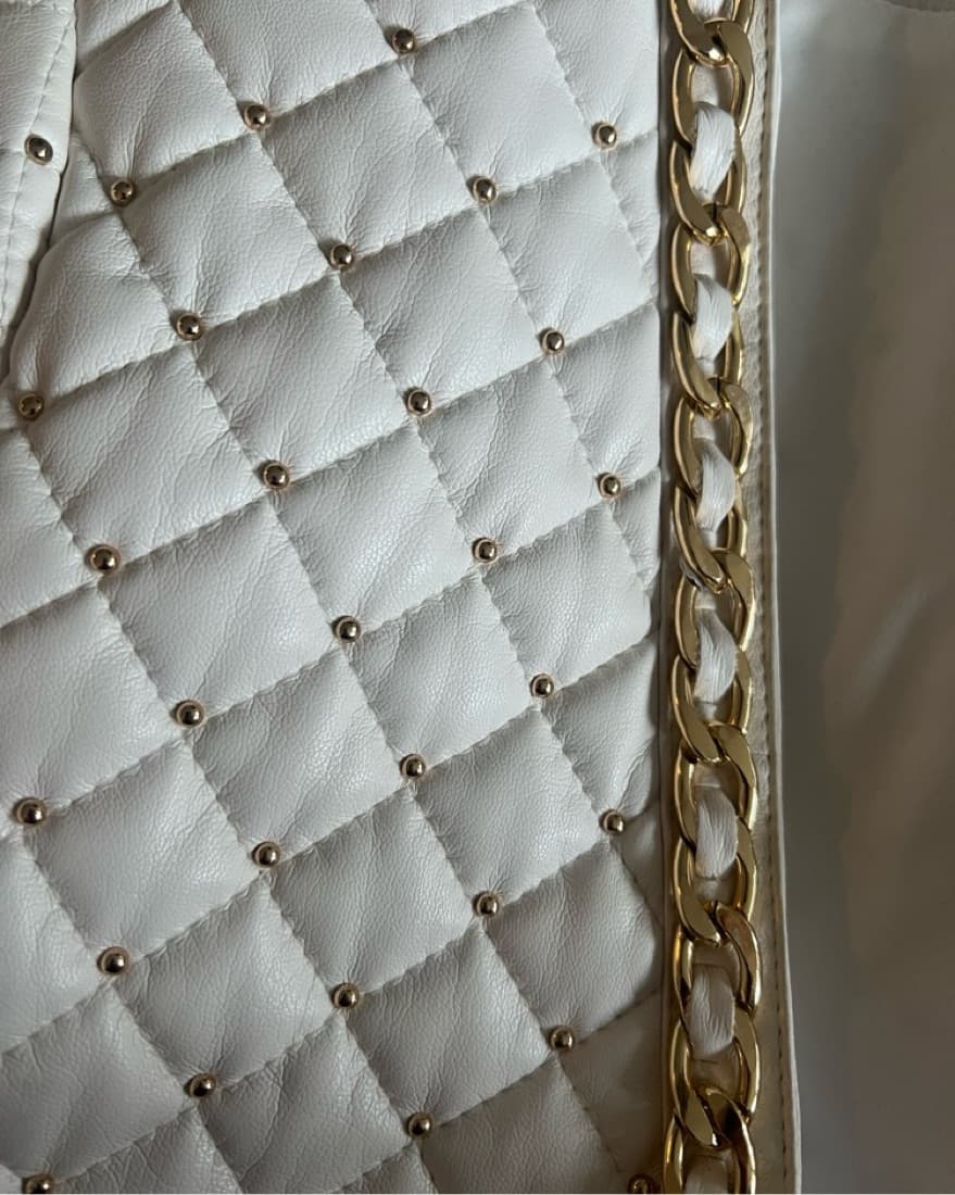 Alice + Olivia White Leather Jacket Sz 6 - Image 3
