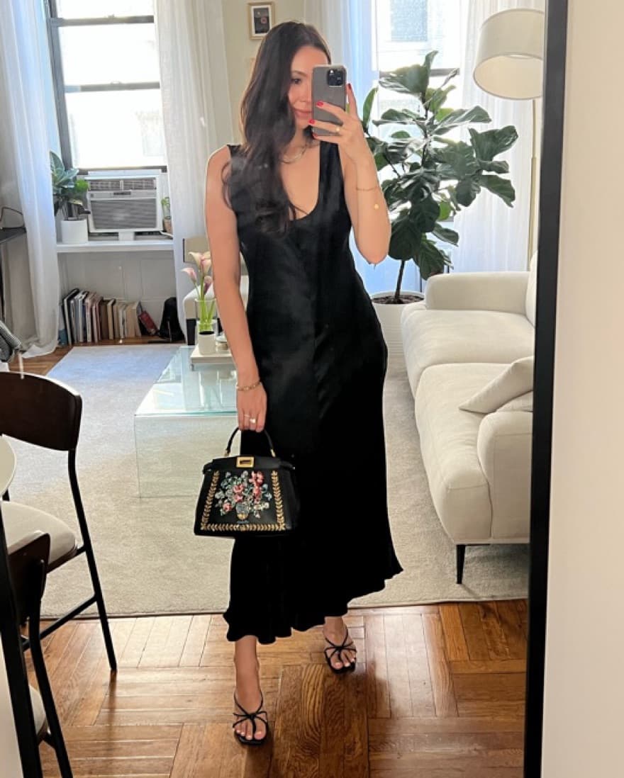 Satin Slip Dress - Image 1