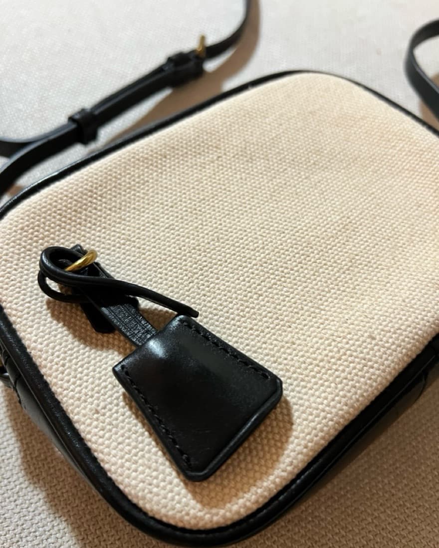 Canvas and Leather Crossbody Bag - Image 2