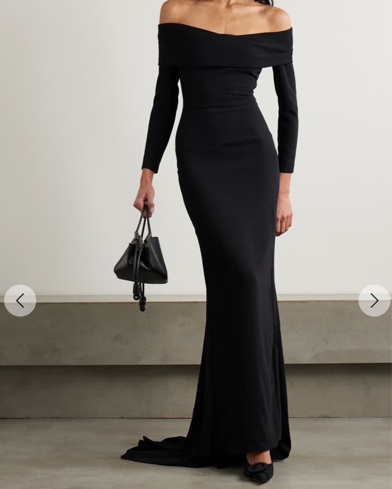 Off Shoulder Long Sleeve Gown - Image 1