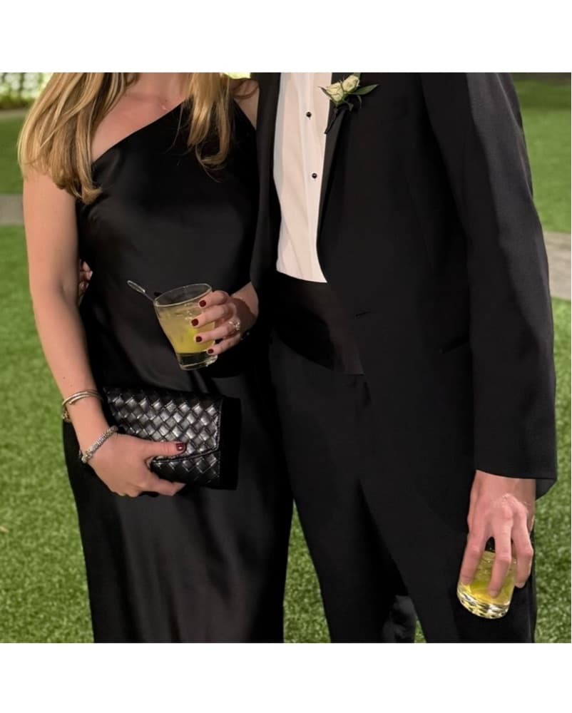 Black Silk One Shoulder Gown - Image 2